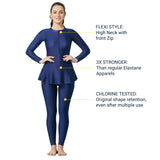 All Day Women's PADDED SWIM DRESS (Full) (Sun Protected and Chlorine Tested)