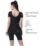 Marble Twirl Women's PADDED SWIM DRESS (Half) (Sun Protected and Chlorine Tested)