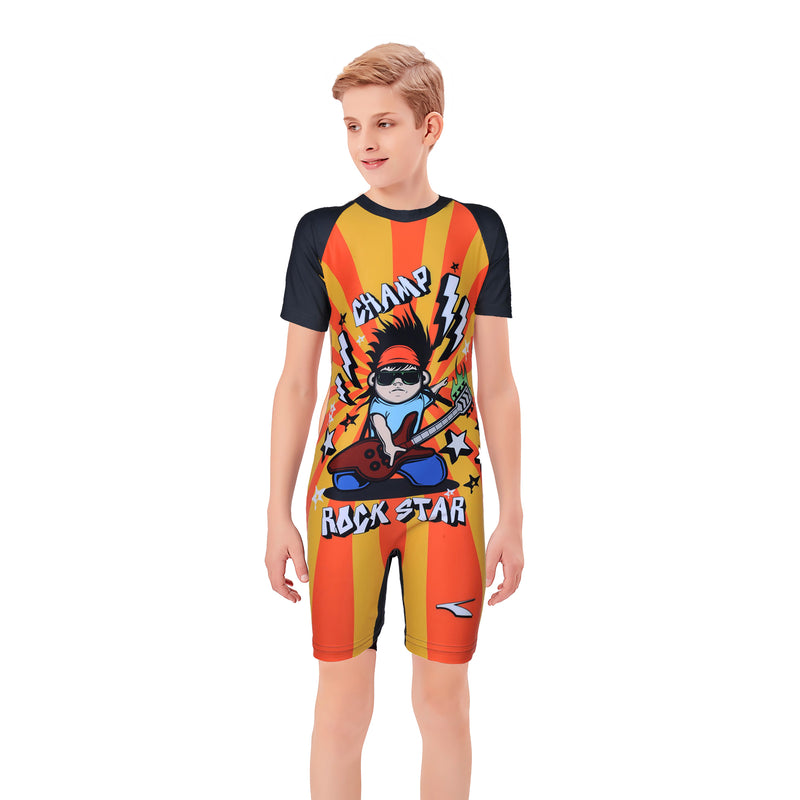 Boys Rockstar Printed Elastostretch Swimsuit