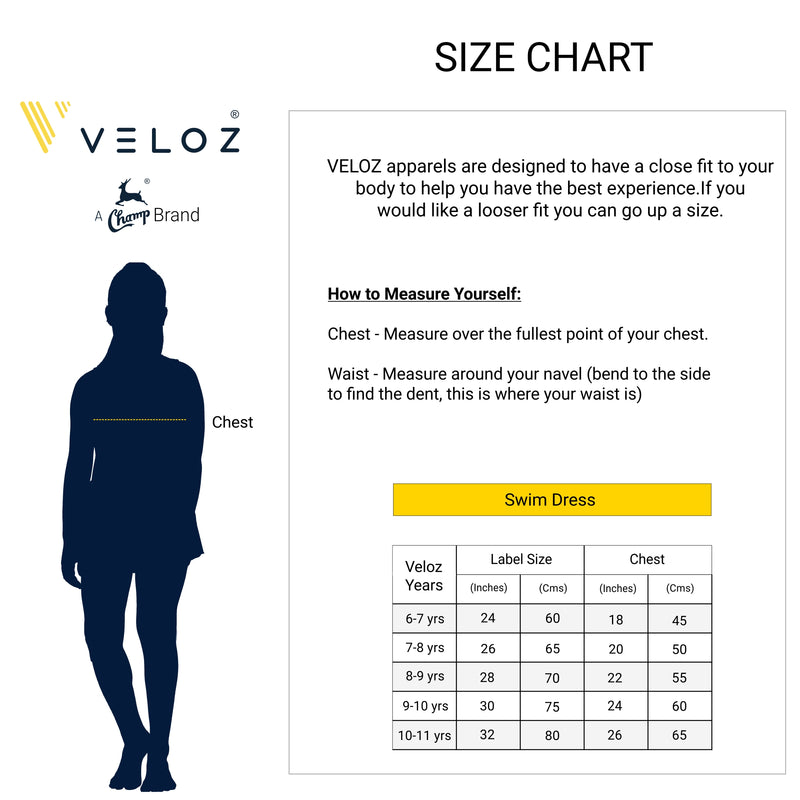 VELOZ POWER BLOCK   I  Sun Protected   I   Quick Drying  I  Anti Chafing SWIM DRESS
