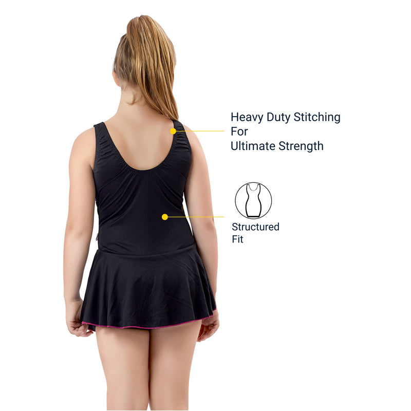 Retro Girls SWIM DRESS WITH SHORTS (Quick Dry and Anti Chafing)