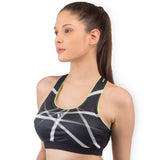 Glitz Women's PADDED SPORTS BRA  (Quick Dry and Anti Chafing)