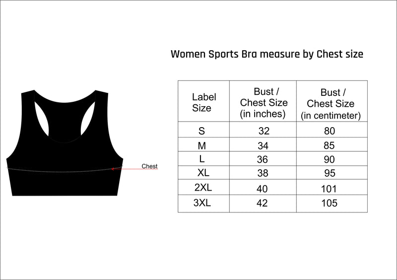 Glitz Women's PADDED SPORTS BRA  (Quick Dry and Anti Chafing)